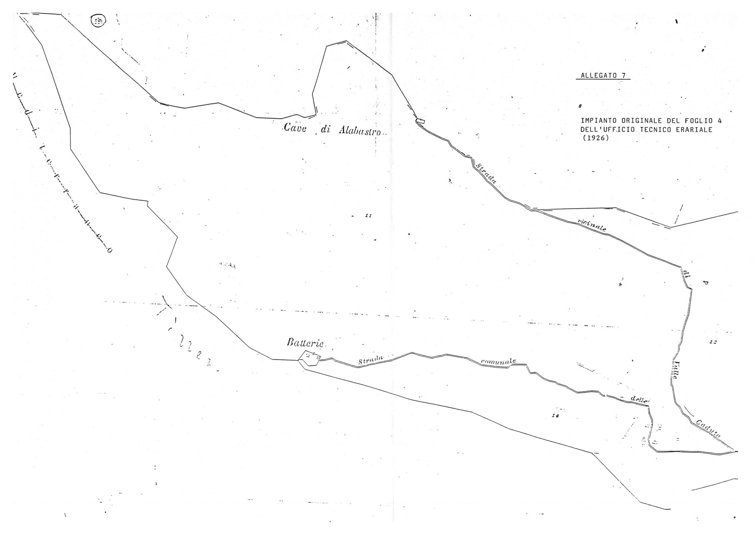 Impianto originario catasto 1926 - il Fortino