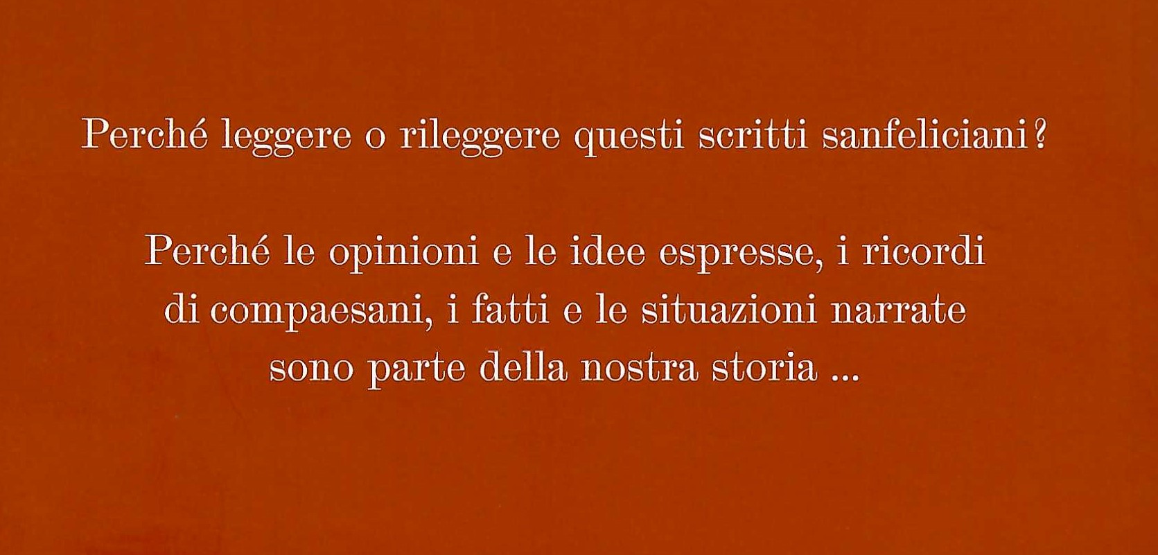 scritti sanfeliciani di Gabriele Lanzuisi Il Fortino