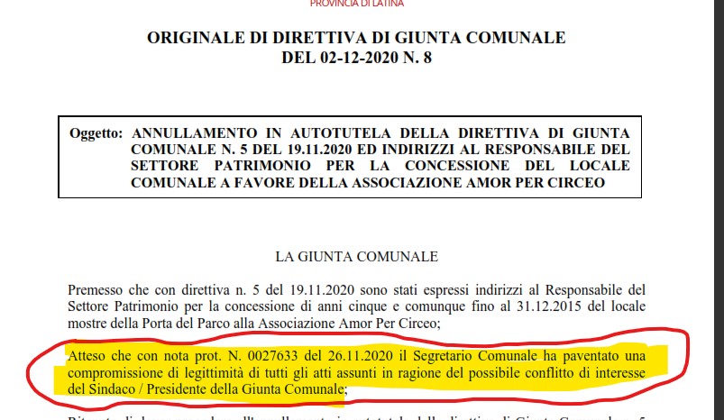 la risposta al quesito :”qualche problema c’era” è DEL SEGRETARIO COMUNALE