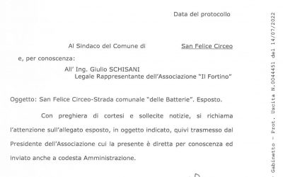 la Prefettura chiede “cortesi e sollecite notizie” al Sindaco sulla strada