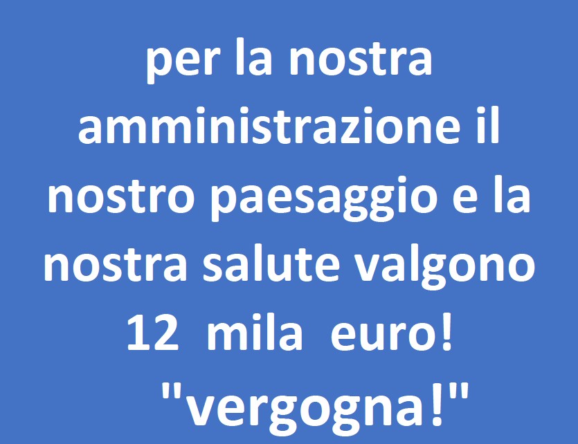 la nostra salute valgono 12  mila  euro!