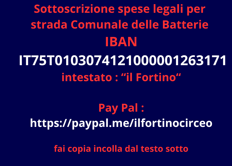 sottoscrizione per strada delle batterie