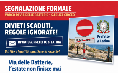 Segnalazione formale sulla segnaletica scaduta al varco di Via delle Batterie